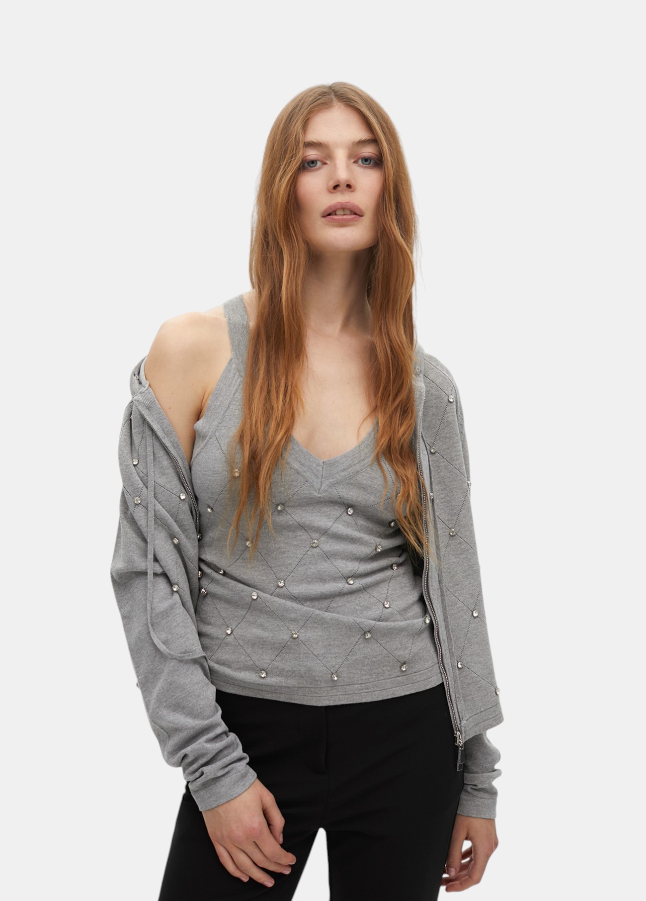 CARDIGAN RHINESTONES