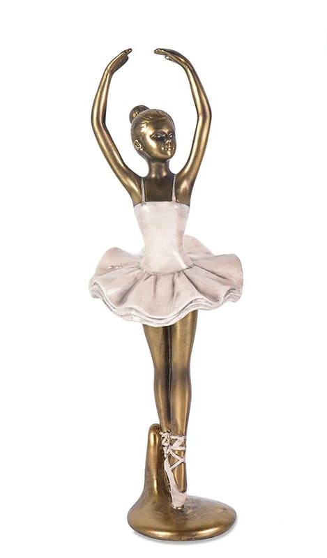 BAILARINA DE PIE DORADA 31X10