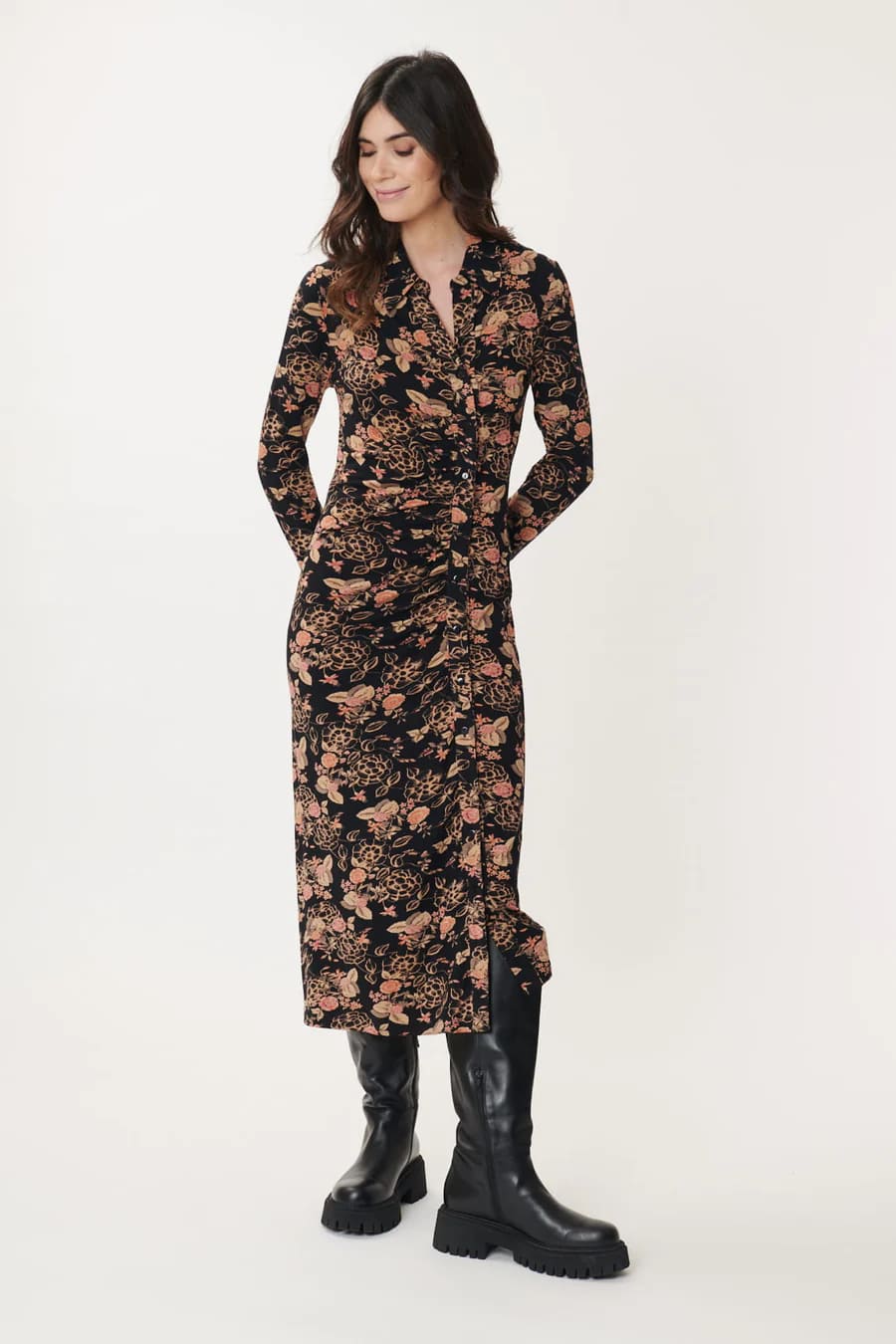 VESTIDO LARGO DE PUNTO